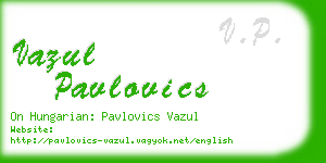 vazul pavlovics business card